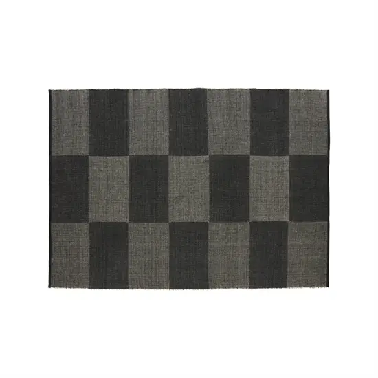 HAY - Tæppe Check Rug - Black L/ Sort - 170 x 240 cm