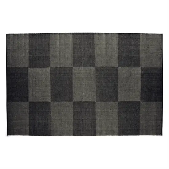 HAY - Tæppe Check Rug - Black L/ Sort - 200 x 300 cm