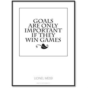 Image of All Wall Art fanplakat - Lionel Messi Citat (Goals) 50x70