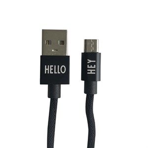 Image of Design Letters - Oplader kabel - Micro USB - Sort