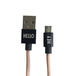 Image of Design Letters - Oplader kabel - Micro USB - Nude