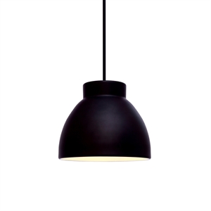 Domeformet pendellampe med central ledning, grøn farve, Halo Design Copenhagen, Ø16 cm.