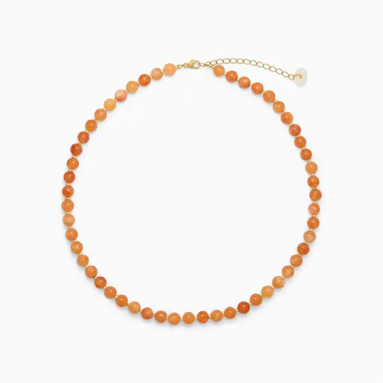 Soï - Orange Jade - Krystal halskæde