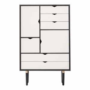 Image of Andersen Furniture - S5 Sideboard - Sort lak/hvide fronter