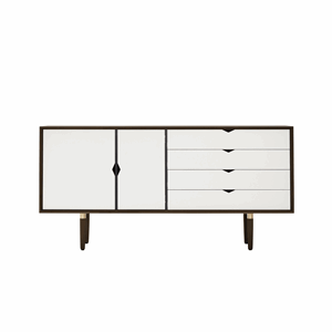 Image of Andersen Furniture - S6 Sideboard - Valnød/hvide fronter