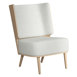 NovoForm - Lounge Chair - Serena - Silver Grey/Sølv Grå og Natur Eg