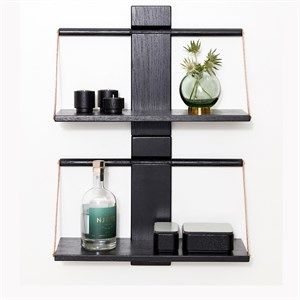 Image of Andersen Furniture - Shelf Wood Wall - Sort - 60x25xH32 cm