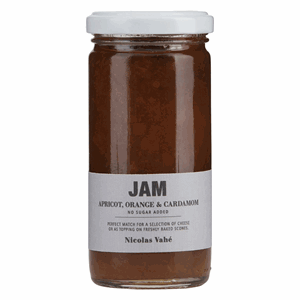 Nicolas Vahe, Nicolas Vahé - Marmelade med abrikos, appelsin og kardemomme (270 g. - uden sukker) Billede af Nicolas Vahe, Nicolas Vahé - Marmelade med abrikos, appelsin og kardemomme (270 g. - uden sukker)