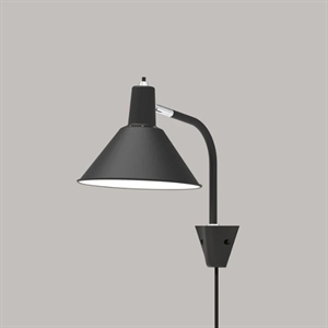 Nuad - Arcon wall lamp, sort/krom - Loftlampe