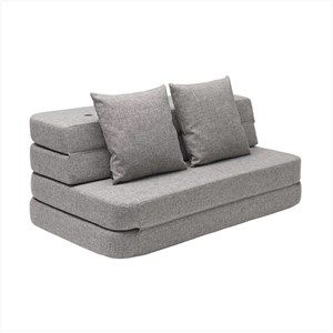 Image of By KlipKlap - KK 3 Fold sofa 120 cm - Grå med grå knapper