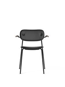 Audo Copenhagen - Co Dining Chair w/Armrest - Black Base - Dark Oak Arms - Sort