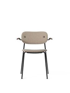 Audo Copenhagen - Co Dining Chair w/Armrest - Black Base - Dark Oak Arms - Sand