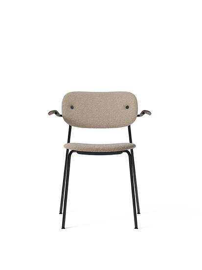 Audo Copenhagen - Co Dining Chair w/Armrest - Black Base - Dark Oak Arms - Sand