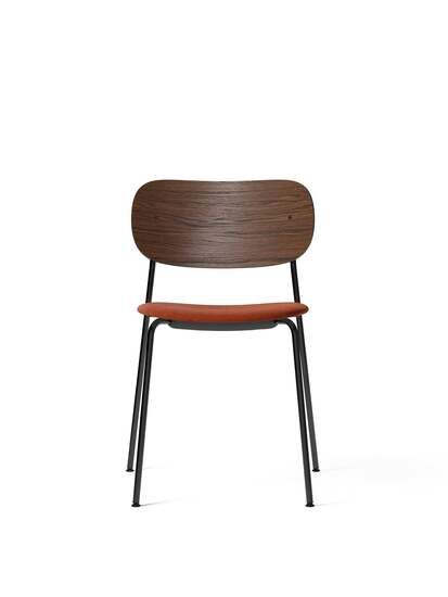 Audo Copenhagen - Co Dining Chair - Black Base - Dark Oak Back - Orange