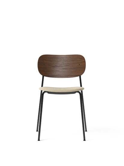 Audo Copenhagen - Co Dining Chair - Black Base - Dark Oak Back - Beige Bouclé