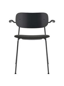 Audo Copenhagen - Co Dining Chair w/Armrest - Black Base - Black Oak Back and Arms - Sort uld