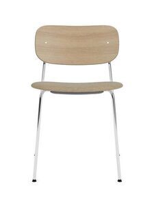 Audo Copenhagen - Co Dining Chair - Chrome Base - Natural Oak - Beige Bouclé