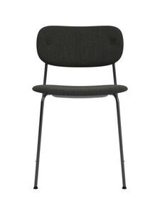Audo Copenhagen - Co Dining Chair, Black Steel Base, Upholstered Seat and Back PC1T, EU/US - CAL117 Foam, 0198 (Black), Re-wool, Re-wool, Kvadrat