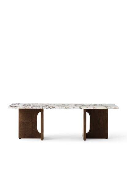 Audo Copenhagen - Androgyne Lounge Table, 120x45 cm , Dark St. Oak/Calacatta Viola