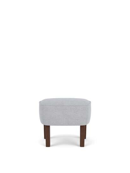 Audo Copenhagen - Ingeborg, Ottoman, Oak Legs, Upholstered With PC3T, Dark Stained Oak, EU - HR Foam, 0751 (Blue), Fiord, Fiord, Kvadrat