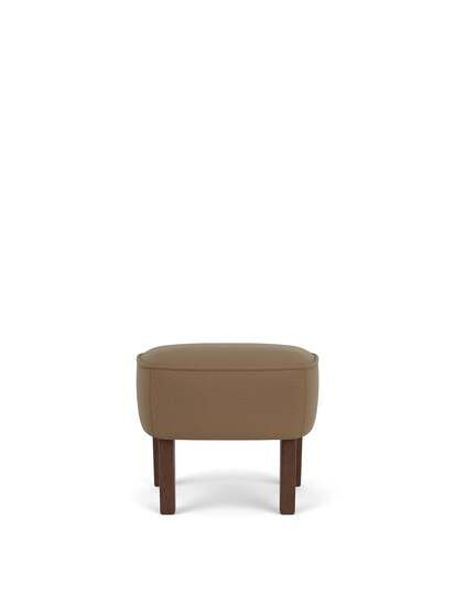 Audo Copenhagen - Ingeborg, Ottoman, Oak Legs, Upholstered With PC4T, Dark Stained Oak, EU - HR Foam, 1103 (Brown), Grand Mohair, Grand Mohair, Danish Art Weaving