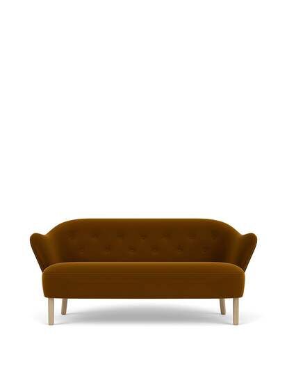 Audo Copenhagen - Ingeborg, Sofa, Oak Legs, Upholstered With PC4T, Natural Oak, EU - HR Foam, 2600 (Brown), Grand Mohair, Grand Mohair, Danish Art Weaving