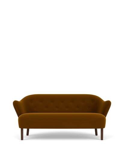 Audo Copenhagen - Ingeborg, Sofa, Oak Legs, Upholstered With PC4T, Dark Stained Oak, EU - HR Foam, 2600 (Brown), Grand Mohair, Grand Mohair, Danish Art Weaving