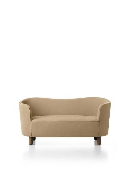 Audo Copenhagen - Mingle, Sofa, Oak Legs, Upholstered With PC3T, Dark Stained Oak, EU - HR Foam, 0323 (Beige), Vidar, Vidar, Kvadrat