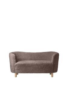 Audo Copenhagen - Mingle, Sofa, Oak Legs, Upholstered With PC3L, Natural Oak, EU - HR Foam, Sheepskin Curly (Sahara), Sheepskin Curly, Skandilock