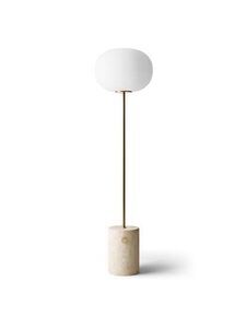 Audo Copenhagen - JWDA Floor Lamp, Travertine, Brushed Brass