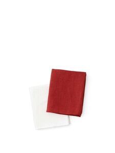 Audo Copenhagen - Papilio Tea Towel, 40x64, Burnt Sienna/White, 2-pack