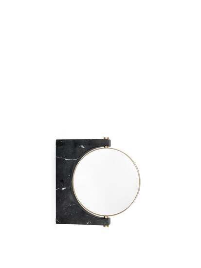 Audo Copenhagen - Pepe Marble Mirror, Wall, Brass / Nero Marquina Marble