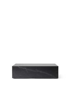 Audo Copenhagen - Plinth Low,  Nero Marquina - Marmor sofabord eller skulptur