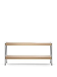 Audo Copenhagen - Zet, Storage System, H70, L150, Black Steel Base, Natural Oak Shelf