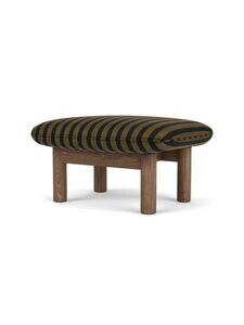 Audo Copenhagen - Brasilia Ottoman, Solid Walnut Base, Cabanon Soft