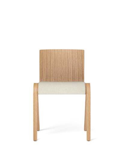 Audo Copenhagen - Ready, Dining Chair, Oak Base, Upholstered Seat, PC2T, Natural Oak, EU/US - CAL117 Foam, 0200 (Beige), Hallingdal, Hallingdal, Kvadrat