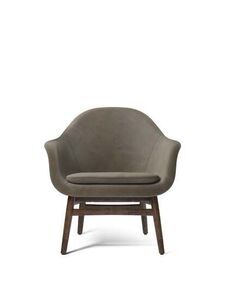 Audo Copenhagen - Harbour Lounge Chair, Oak Base, Upholstered Seat and Cushion PC1L, Dark Stained Oak, EU/US - CAL117 Foam, 0311 (Antilop), Dakar, Dakar, Nevotex