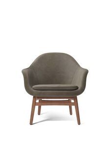 Audo Copenhagen - Harbour Lounge Chair, Walnut Base, Upholstered Seat and Cushion PC1L, EU/US - CAL117 Foam, 0311 (Antilop), Dakar, Dakar, Nevotex