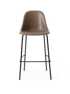 Audo Copenhagen - Harbour Side Bar Chair, Steel Base, Seat Height 75cm, Upholstered Shell PC1L, Black Base, EU/US - CAL117 Foam, 0311 (Antilop), Dakar, Dakar, Nevotex