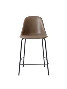 Audo Copenhagen - Harbour Side Counter Chair, Steel Base, Seat Height 65cm, Upholstered Shell PC1L, Black Base, EU/US - CAL117 Foam, 0311 (Antilop), Dakar, Dakar, Nevotex