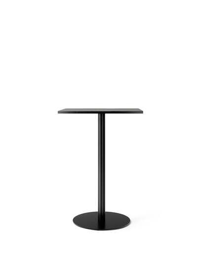 Audo Copenhagen - Harbour Column Counter Table, 
Ø80 x H:93 cm, Black Steel Base,  Charcoal Linoleum Top