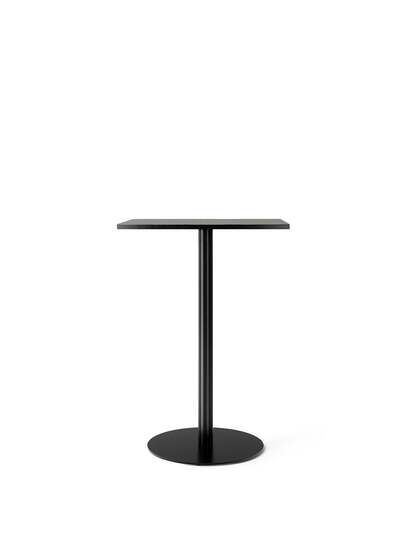 Audo Copenhagen - Harbour Column Counter Table, 
Ø80 x H:93 cm, Black Steel Base, Black Painted Oak Veneer Top