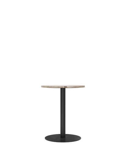 Audo Copenhagen - Harbour Column, Dining Table, 
Ø60 x H:73 cm, Black Steel Base, Kunis Breccia Stone Top