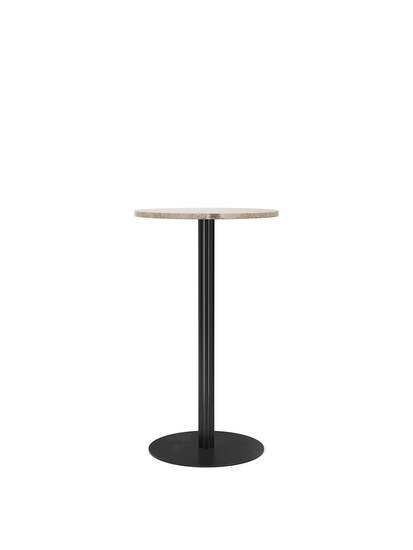 Audo Copenhagen - Harbour Column, Bar Table, 
Ø60 x H:103 cm, Black Steel Base, Kunis Breccia Stone Top