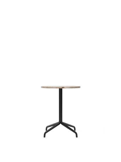 Audo Copenhagen - Harbour Column, Dining Table, 
Ø60 x H:73 cm, Black Steel Star Base, Kunis Breccia Stone Top