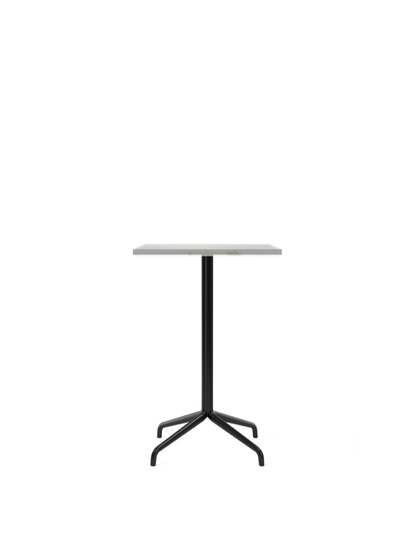 Audo Copenhagen - Harbour Column, Counter Table,  70 x 60 x H:93 cm, Black Steel Star Base, Estremoz Marble Off White Top