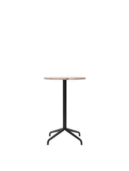 Audo Copenhagen - Harbour Column, Counter Table, 
Ø60 x H:93 cm, Black Steel Star Base, Kunis Breccia Stone Top