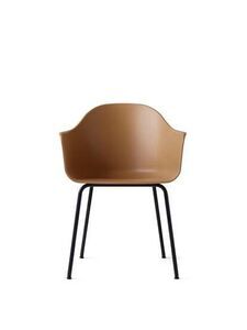 Audo Copenhagen - Harbour Dining Chair, Shell w. Steel Base, Black Base, Shell, Khaki