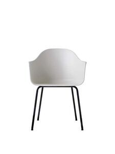 Audo Copenhagen - Harbour Dining Chair, Shell w. Steel Base, Black Base, Shell, Light Grey