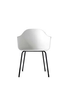 Audo Copenhagen - Harbour Dining Chair, Shell w. Steel Base, Black Base, Shell, White